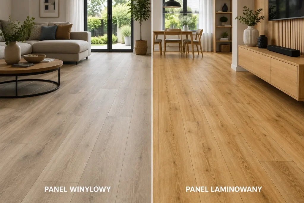 Porównanie paneli winylowych i laminowanych w nowoczesnych wnętrzach